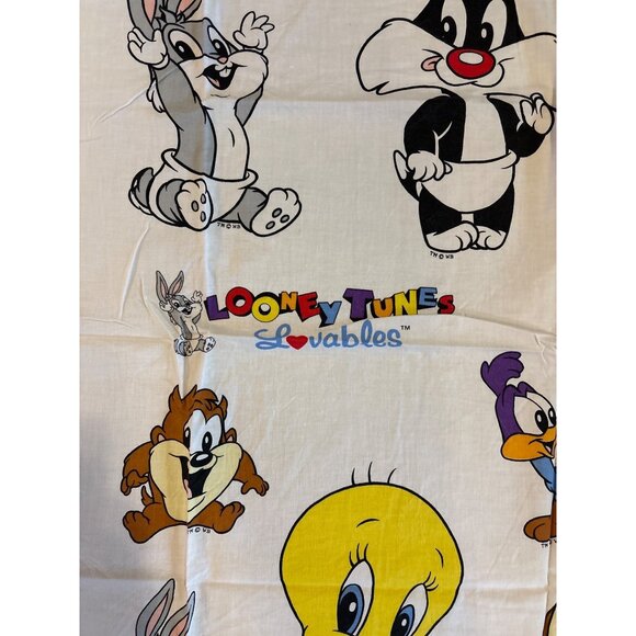 Vintage Looney Tunes Lovables 100% Cotton Fabric Panel - Picture 2 of 11